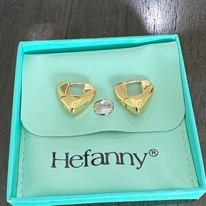 Gold Heart Earrings